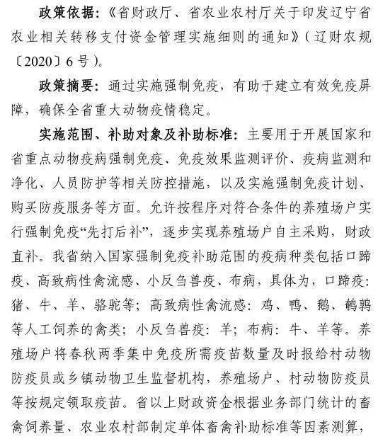 辽宁省养殖业最新政策深度解析